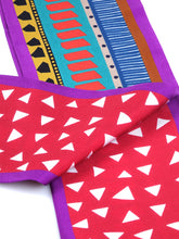 DOTTIE Printed Silk Double-Sided Purple Twilly Scarf